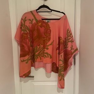 Pink Asymmetrical Silk Blouse